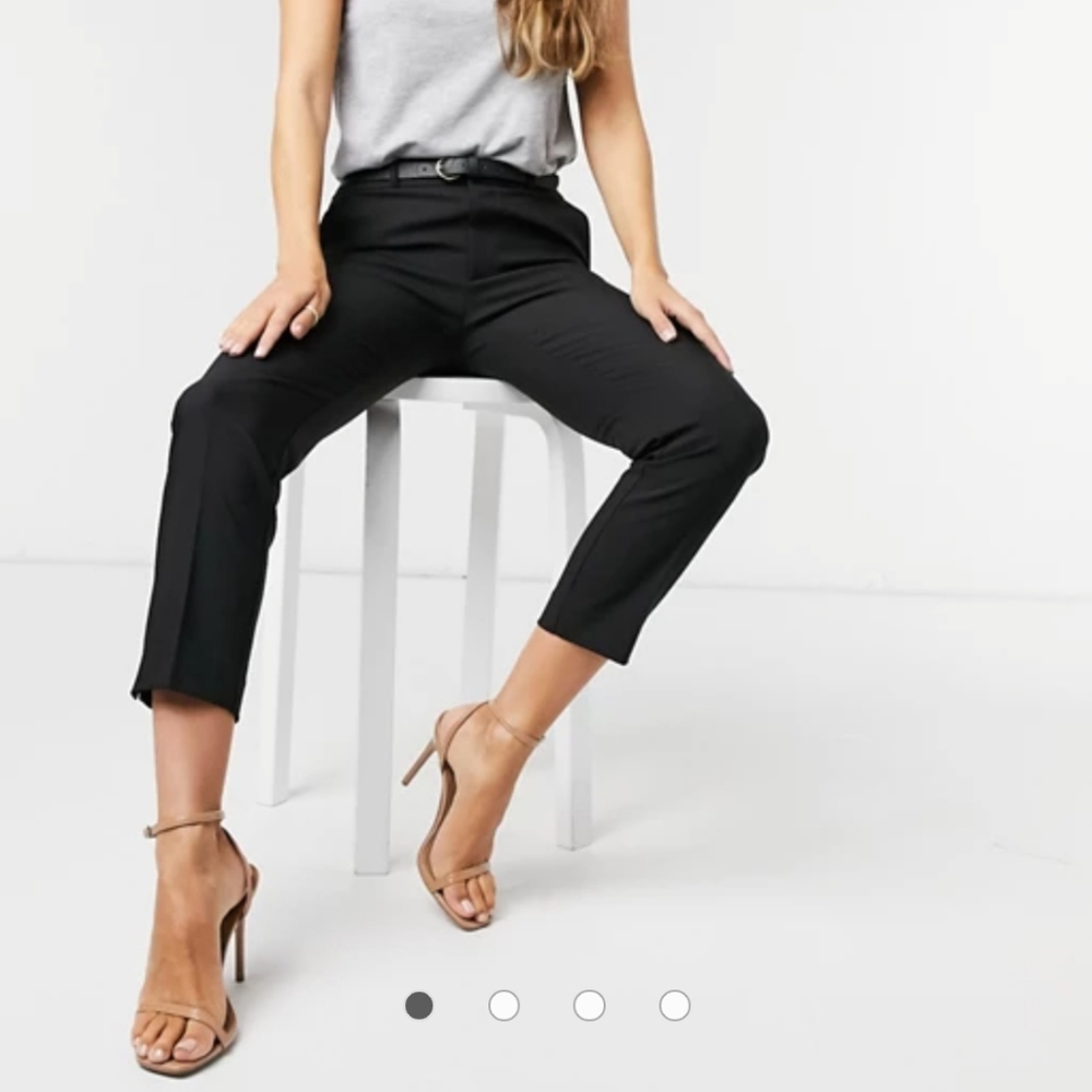 Mid- Rise Black Dress Pants